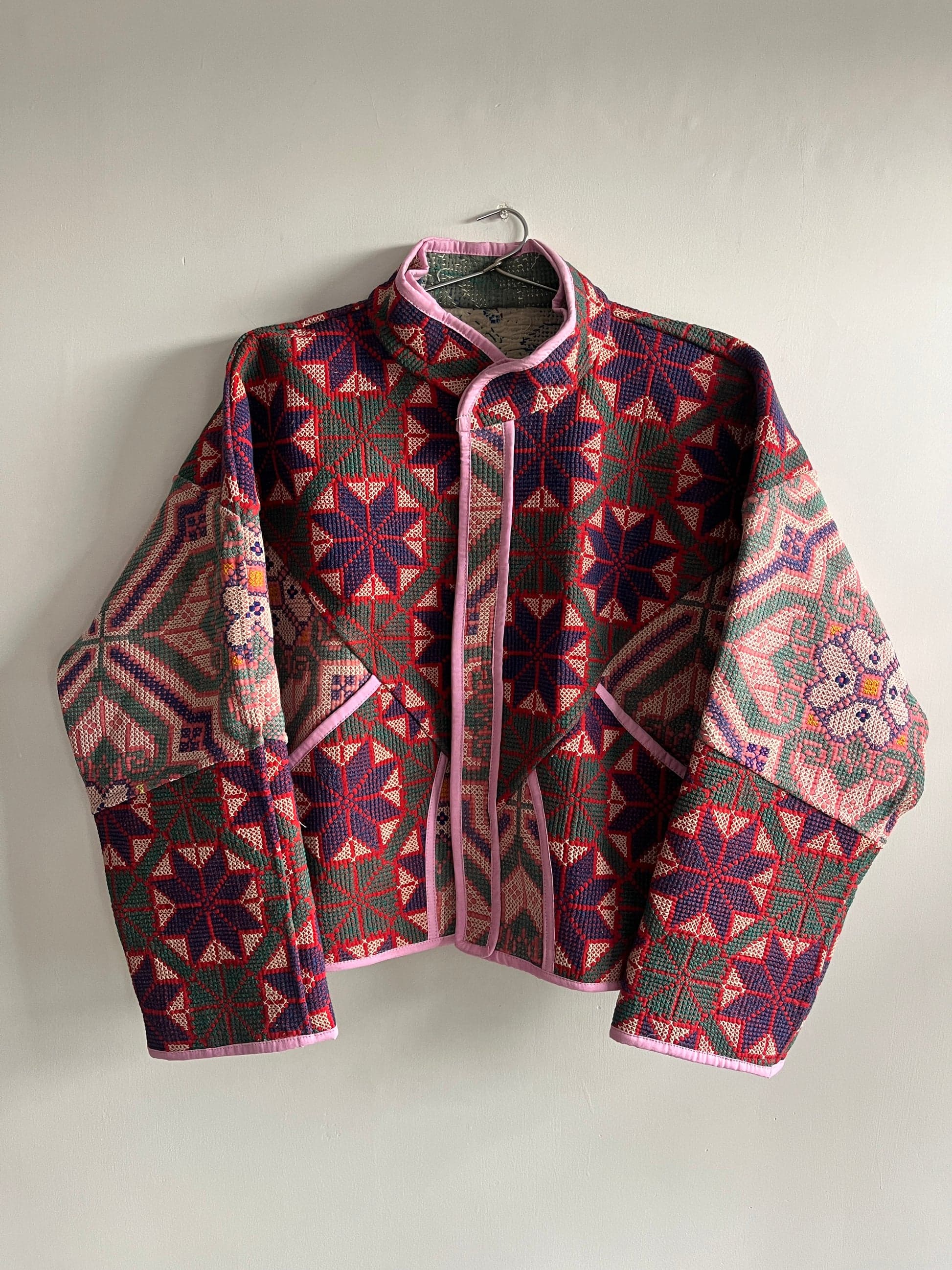 Traditional Jaipur Kantha Stitching details